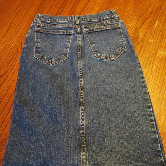 Forever 21 Blue Denim Pencil Skirt Knee Length Size XS - Picture 2 of 5